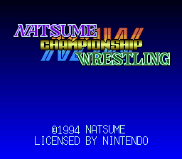 Natsume Championship Wrestling (USA) Title Screen